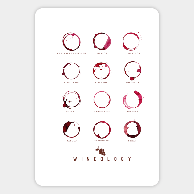 Red Wine Stains Magnet by Dennson Creative